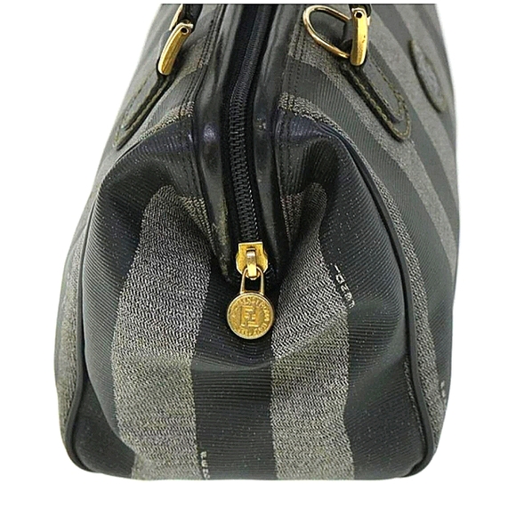 FENDI Rare! Gray/Black Pequin Bowler Bag - Picture 9 of 9